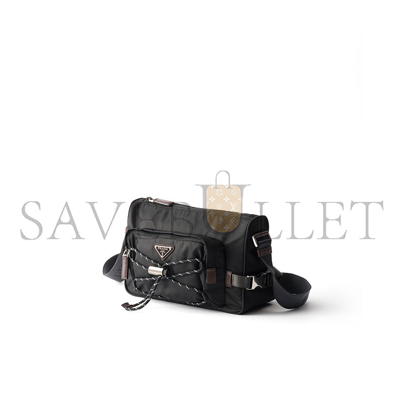 PRADA SPEEDROCK RE-NYLON AND LEATHER SHOULDER BAG 2VH192 (28*17.5*10cm) PRADA SPEEDROCK RE-NYLON AND LEATHER SHOULDER BAG 2VH192 (28*17.5*10cm)